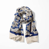 AZURE BLOOM MEN SCARF AND POCKET SQUARE SET – PREMIUM COLLECTION